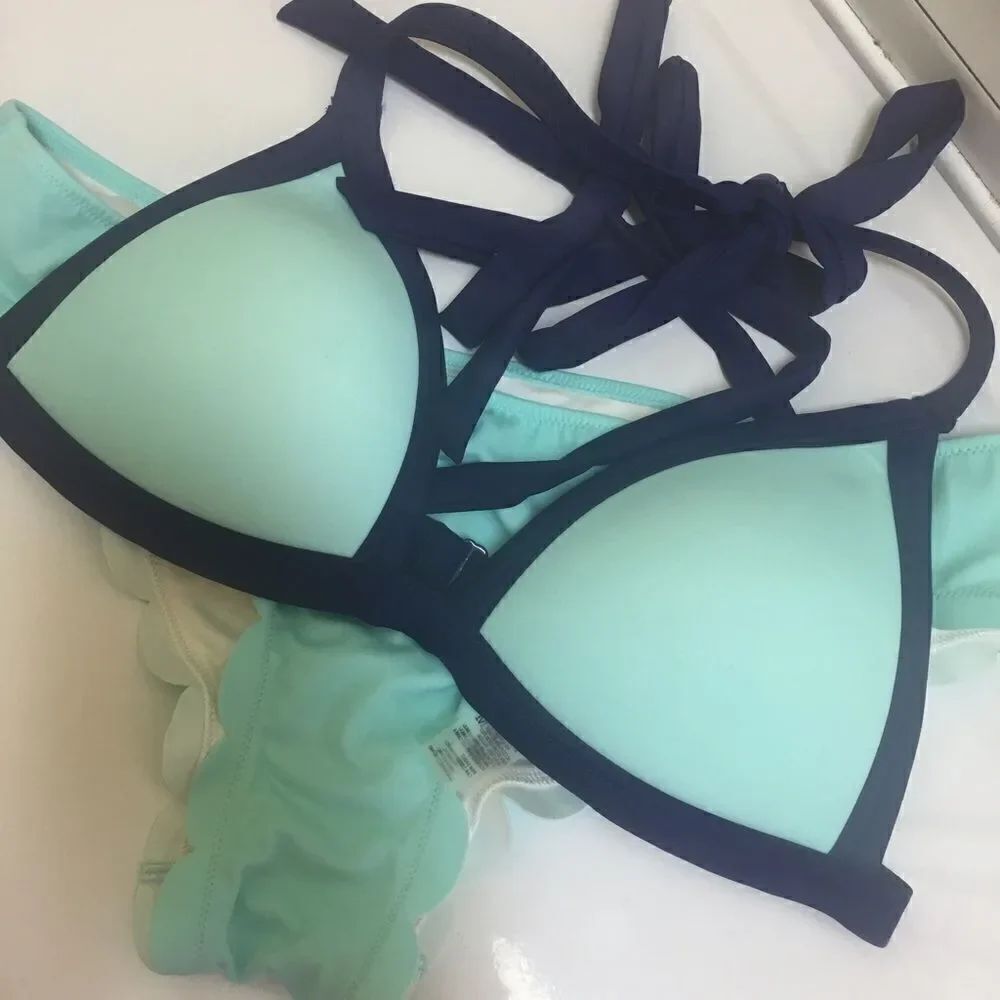 VICTORIA'S SECRET Sea Blue Bikini Top & Bottom